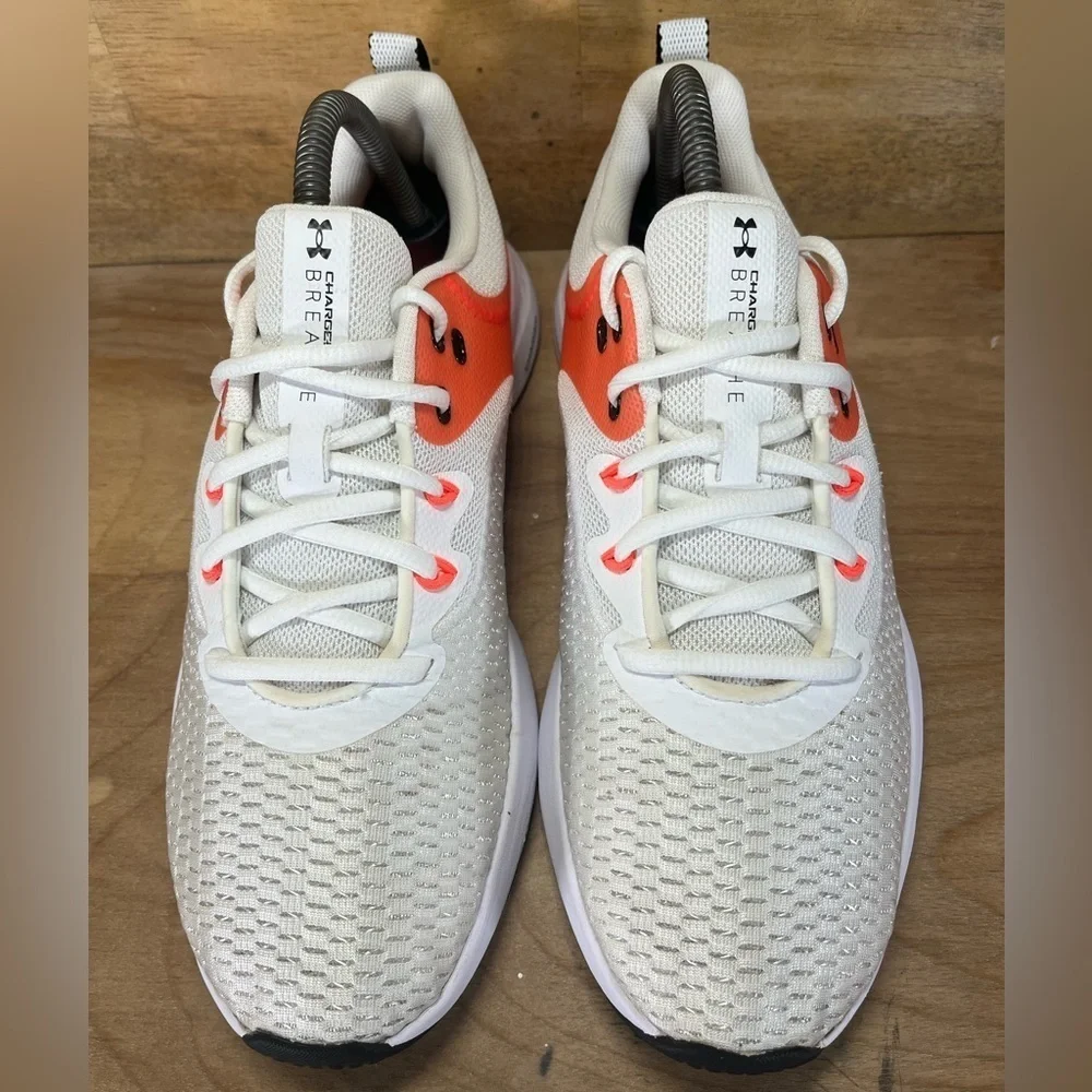 Under Armour Charged Breathe TR3 Womens Size 9.5 Training Shoes Sneakers White - Picture 3 of 10